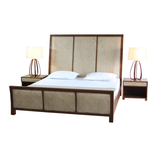 Cane Weave Double Bed